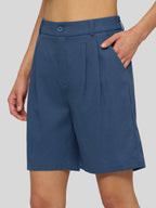 Women's Cotton Linen Bermuda Shorts