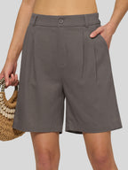 Women's Cotton Linen Bermuda Shorts
