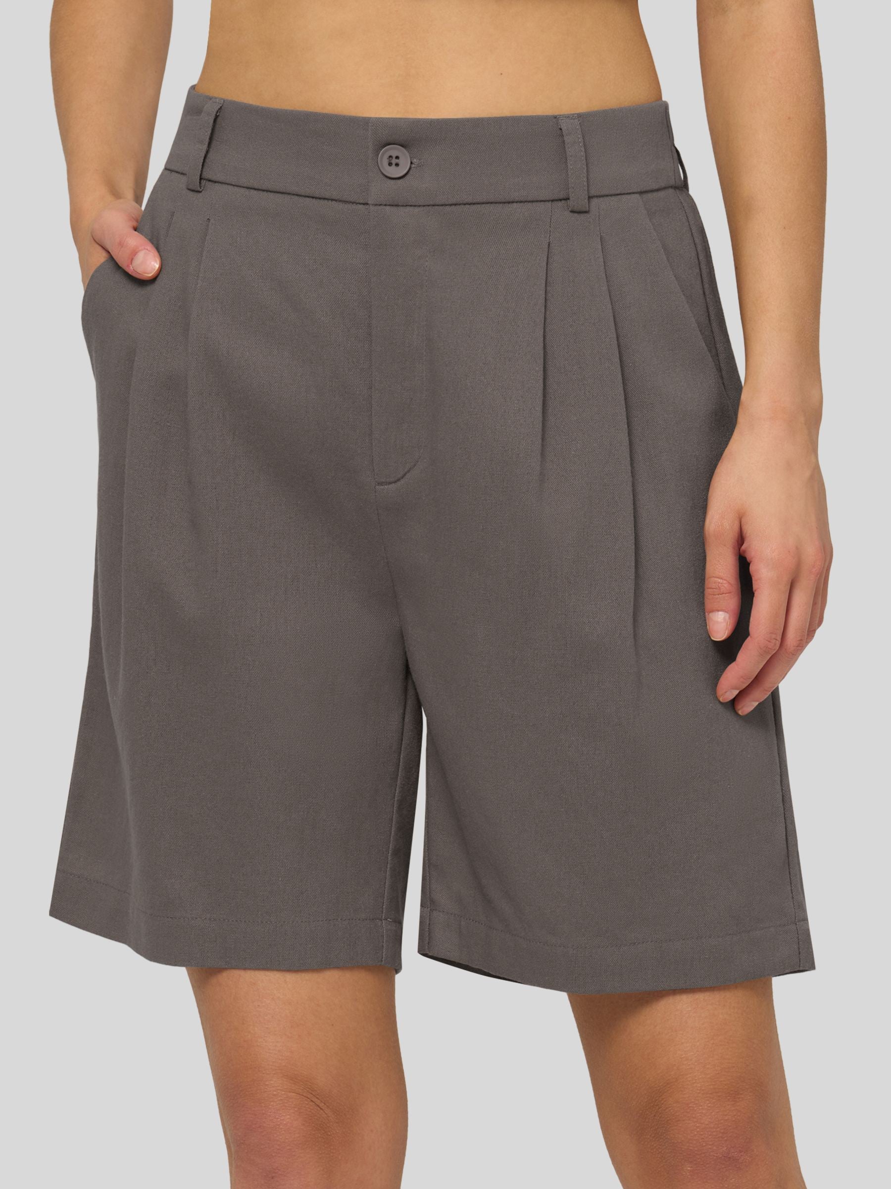 Women's Cotton Linen Bermuda Shorts