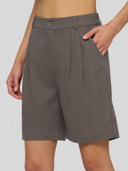 Women's Cotton Linen Bermuda Shorts