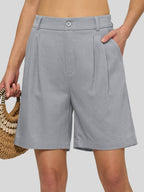 Women's Cotton Linen Bermuda Shorts