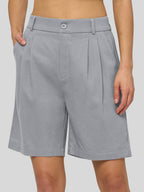 Women's Cotton Linen Bermuda Shorts