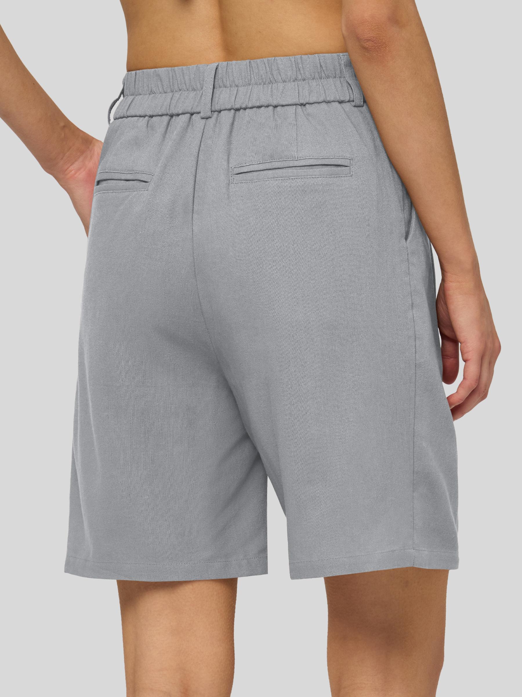 Women's Cotton Linen Bermuda Shorts