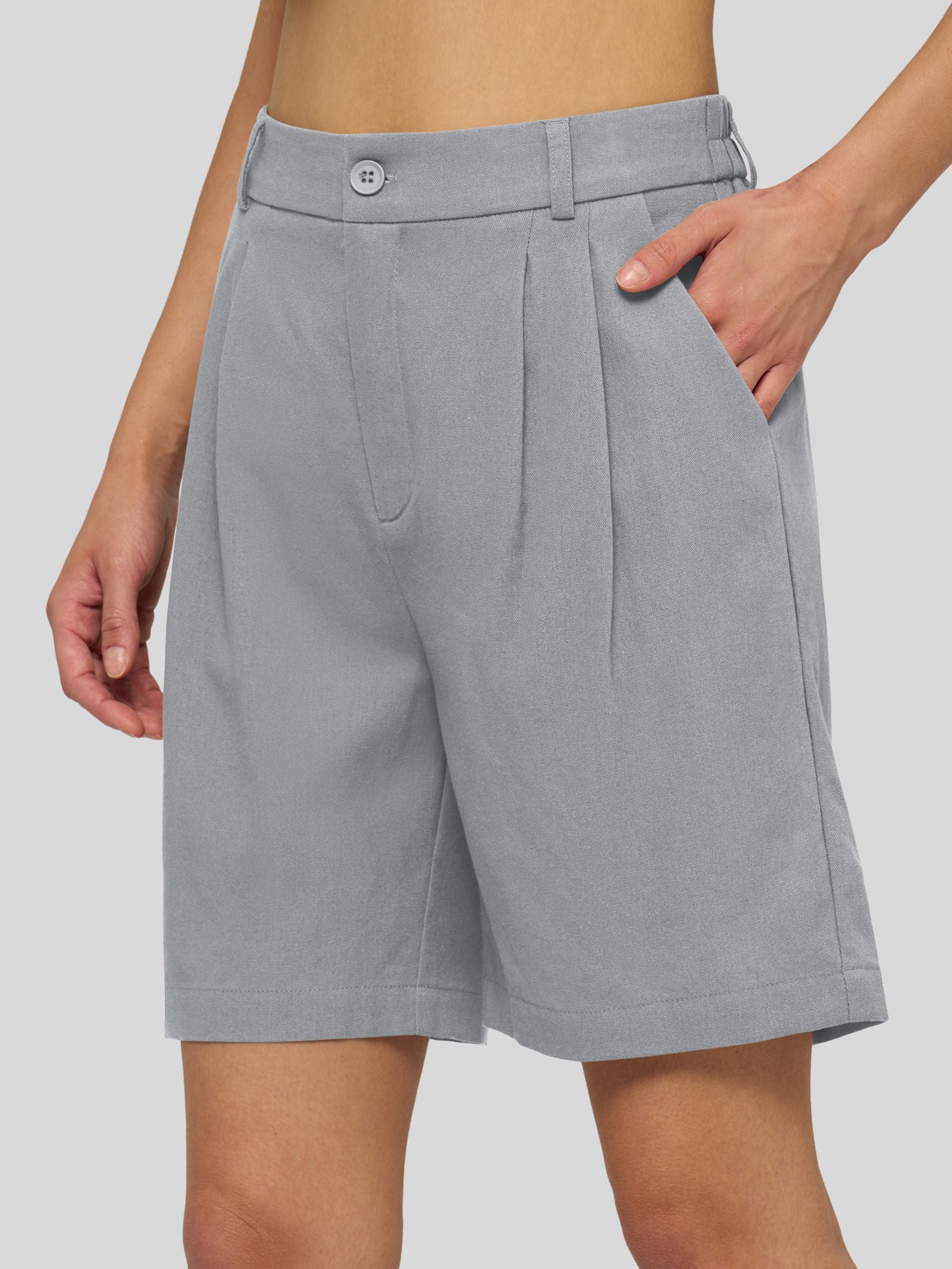 Women's Cotton Linen Bermuda Shorts
