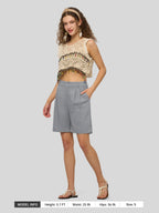 Women's Cotton Linen Bermuda Shorts
