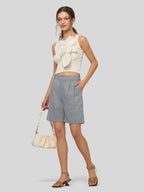 Women's Cotton Linen Bermuda Shorts