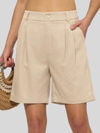 Women's Cotton Linen Bermuda Shorts