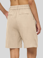 Women's Cotton Linen Bermuda Shorts