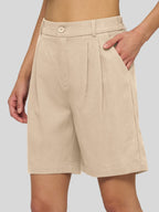 Women's Cotton Linen Bermuda Shorts
