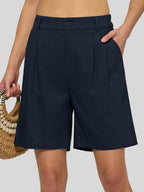 Women's Cotton Linen Bermuda Shorts