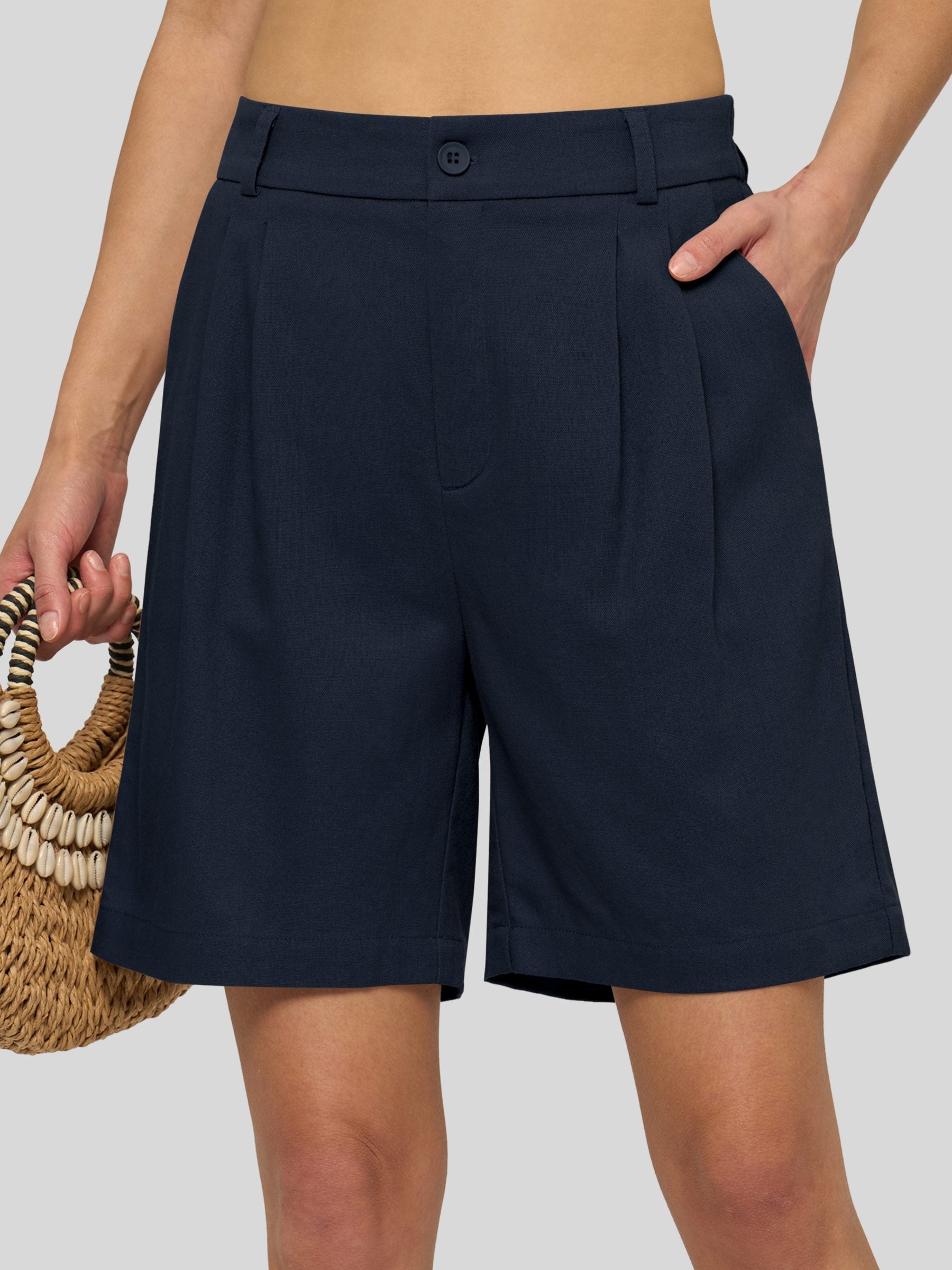 Women's Cotton Linen Bermuda Shorts