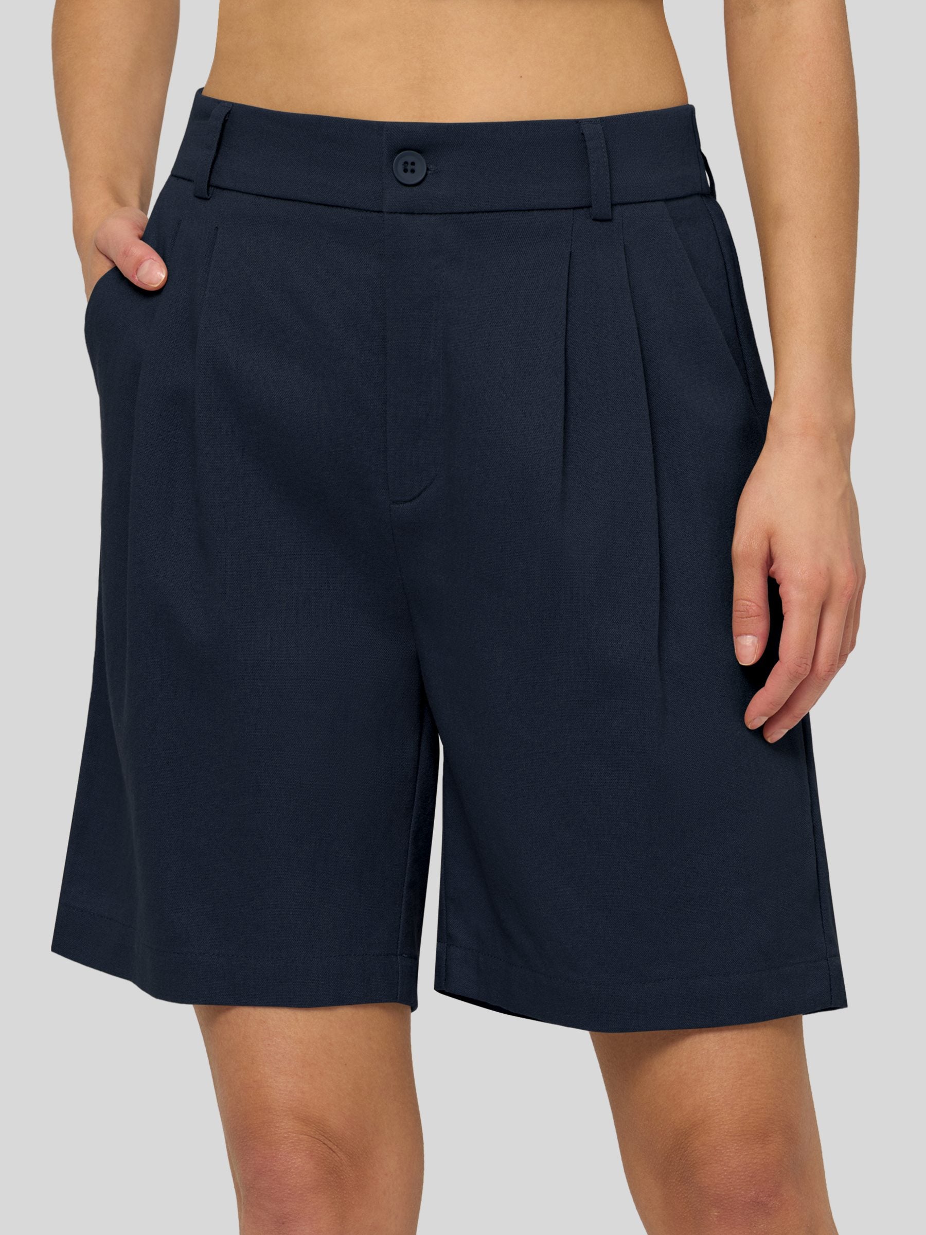 Women's Cotton Linen Bermuda Shorts