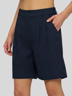 Women's Cotton Linen Bermuda Shorts