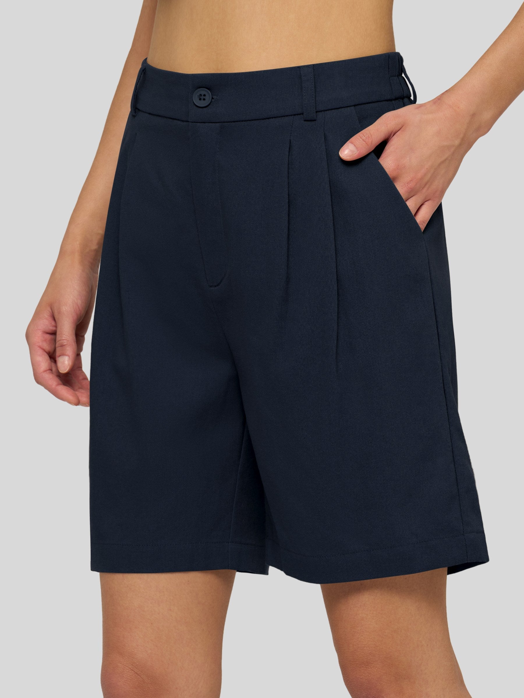 Women's Cotton Linen Bermuda Shorts