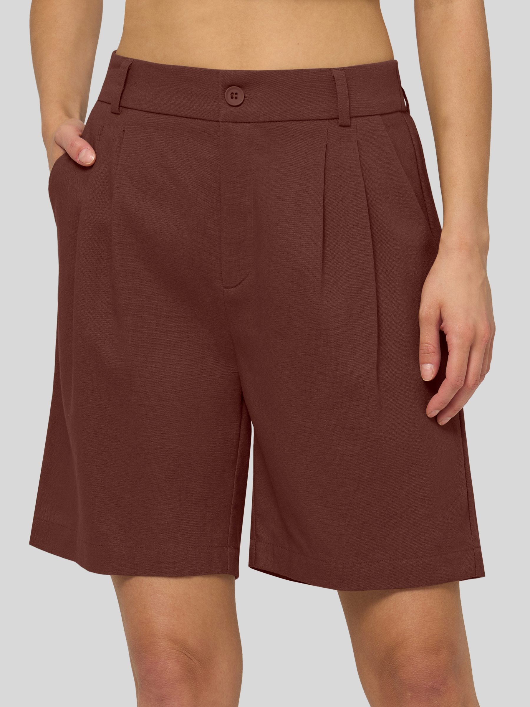 Women's Cotton Linen Bermuda Shorts
