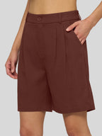Women's Cotton Linen Bermuda Shorts