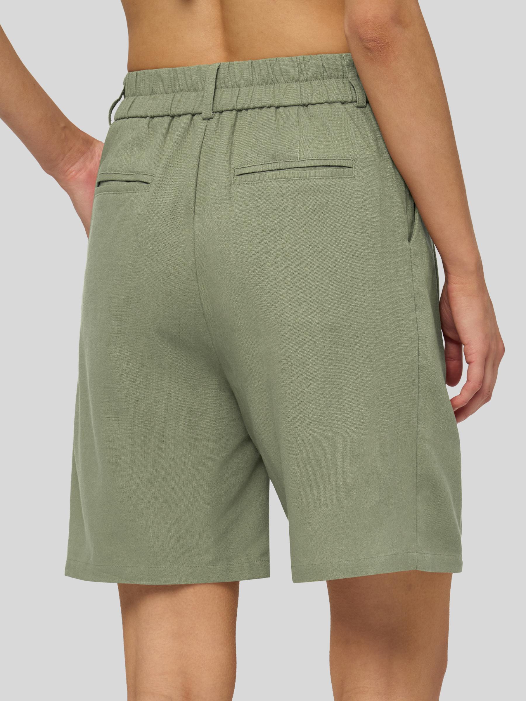 Women's Cotton Linen Bermuda Shorts