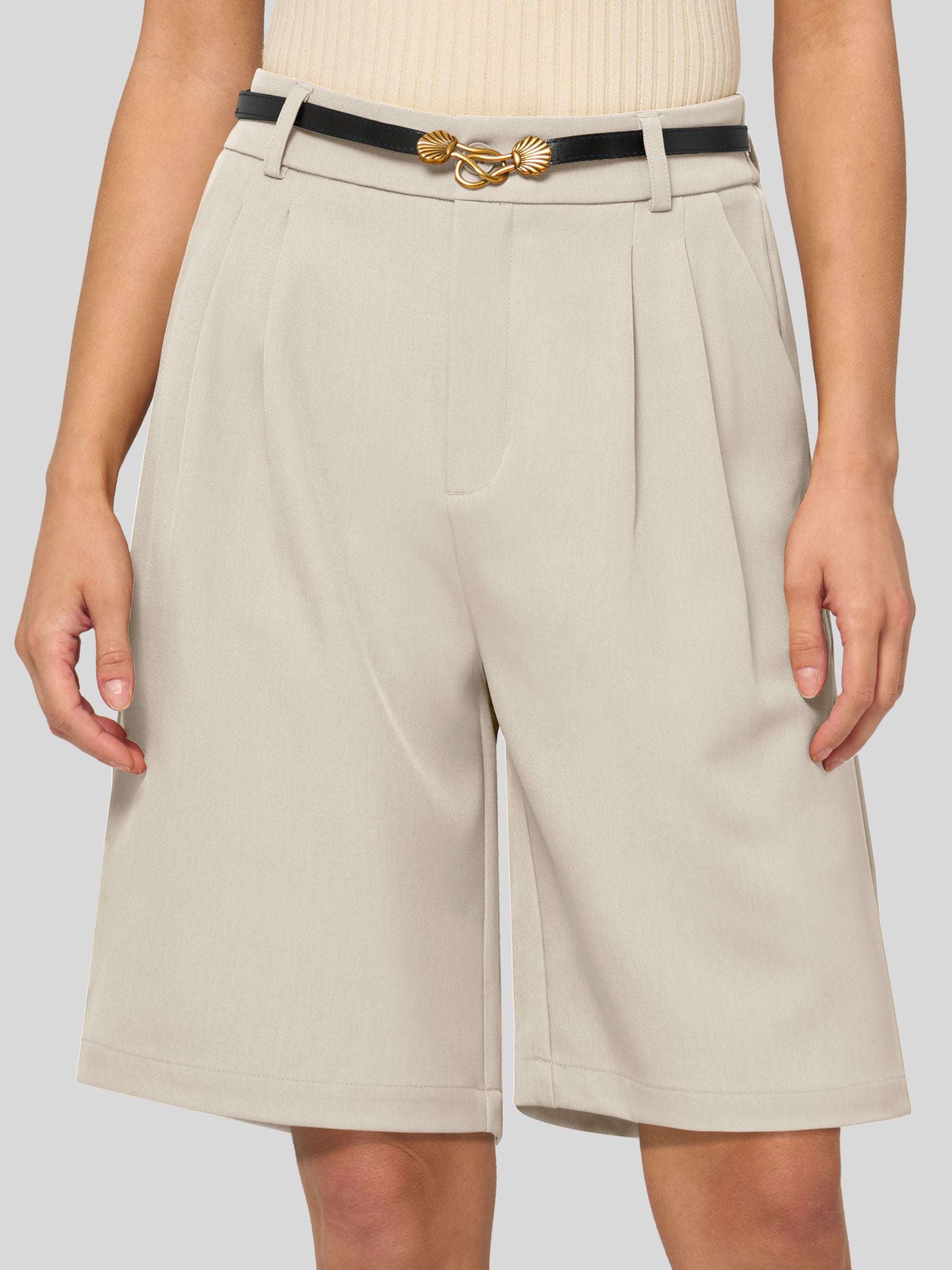 Women's Pleated Work Shorts