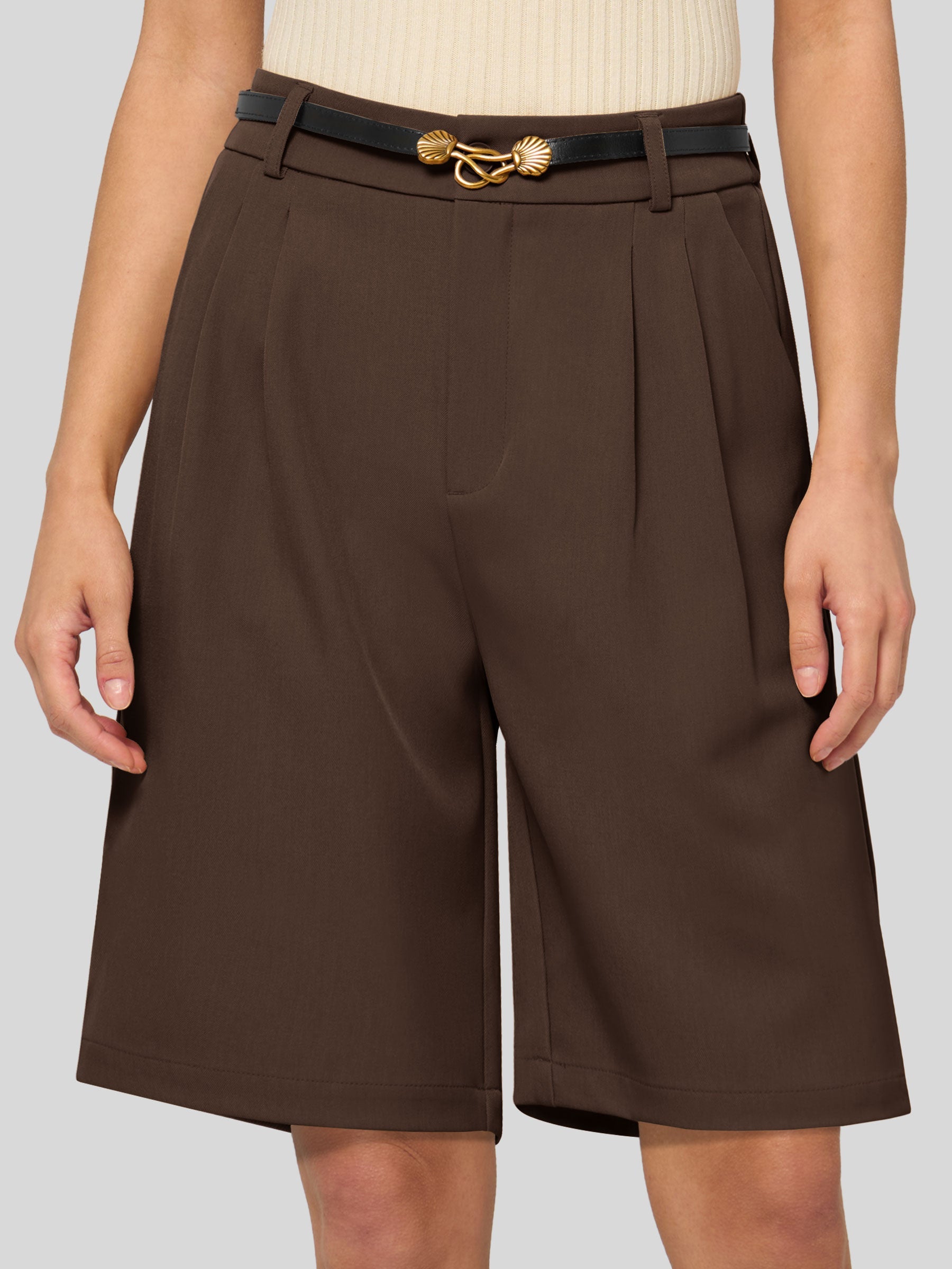 Women's Pleated Work Shorts