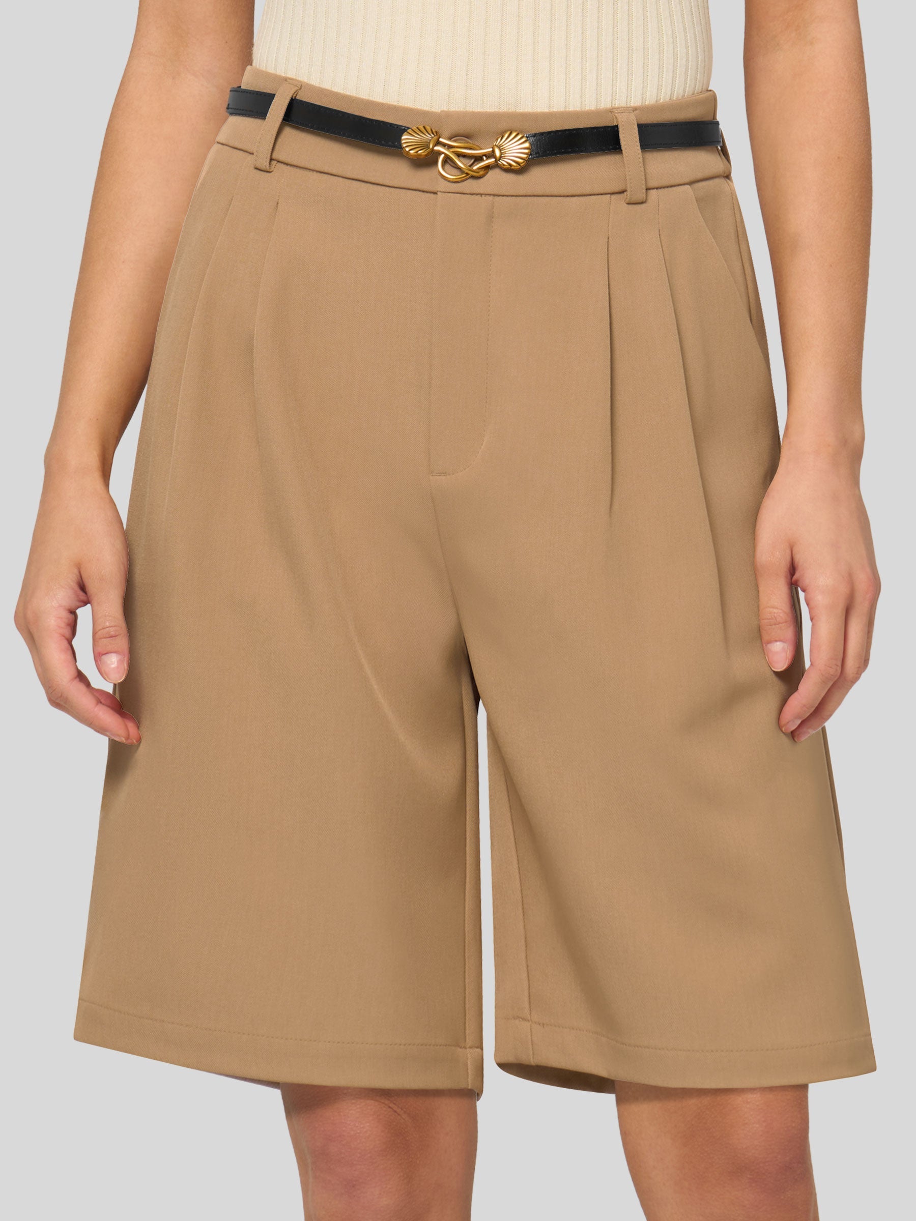 Women's Pleated Work Shorts
