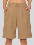 Women's Pleated Work Shorts