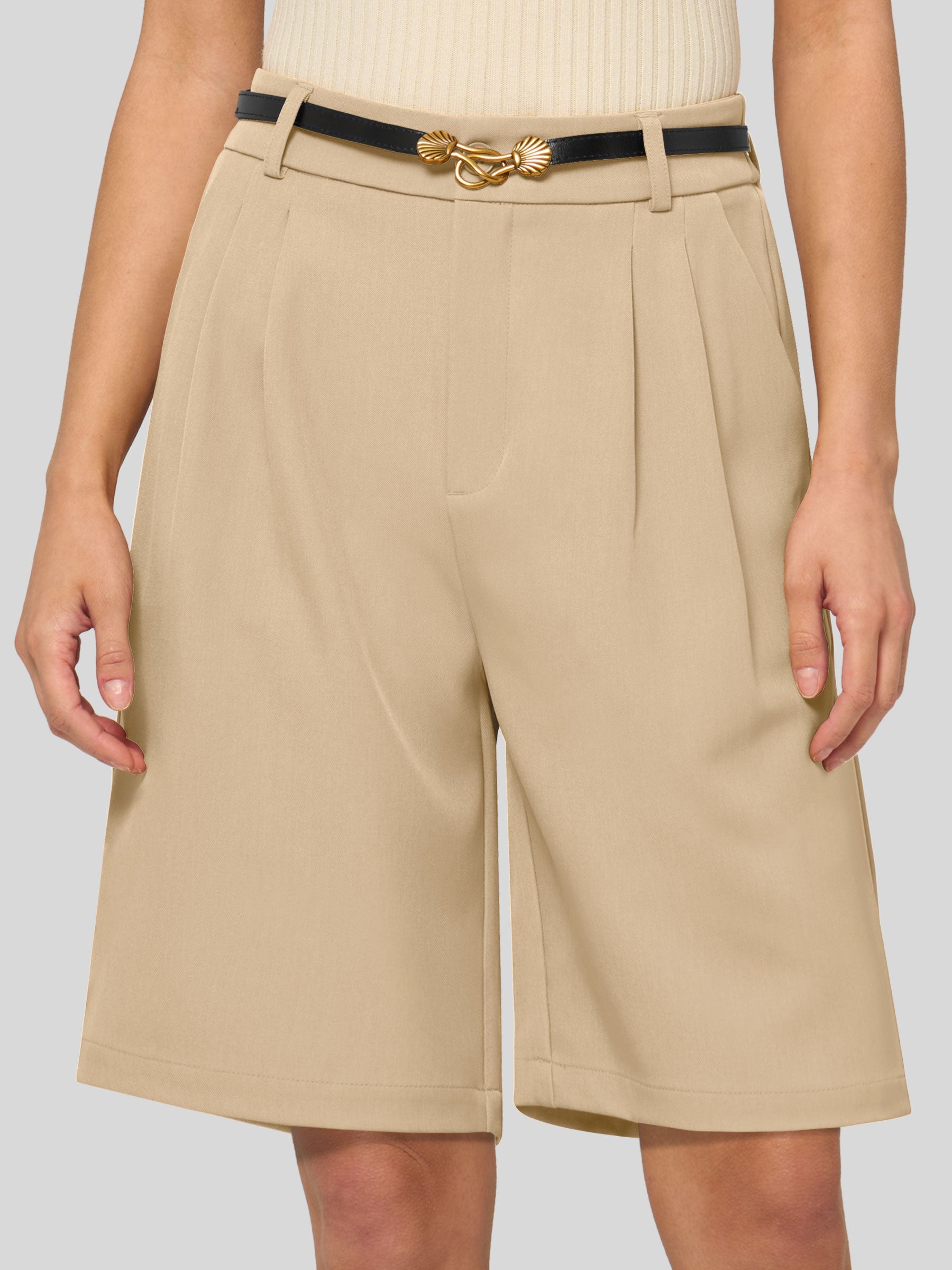 Women's Pleated Work Shorts