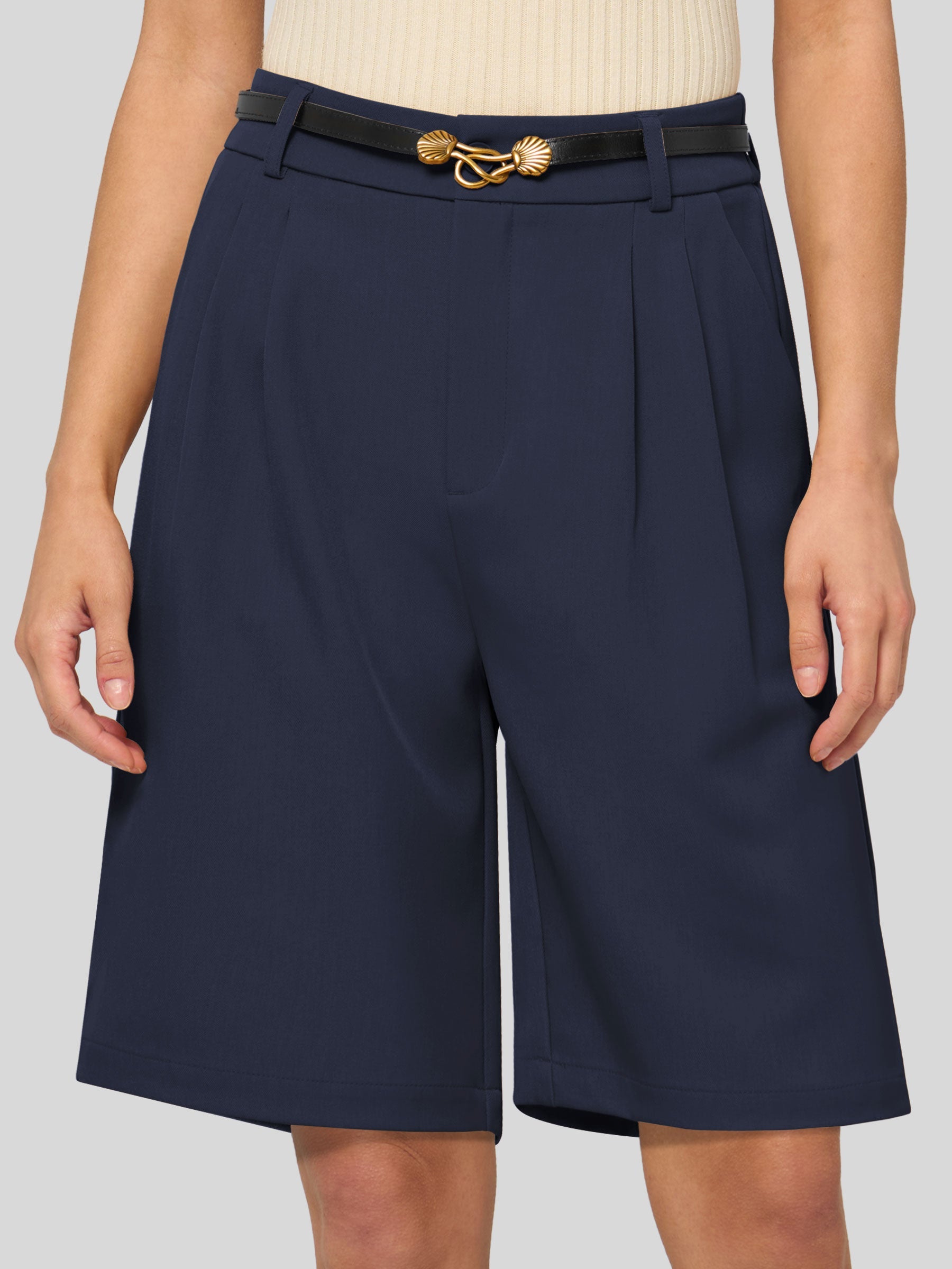 Women's Pleated Work Shorts