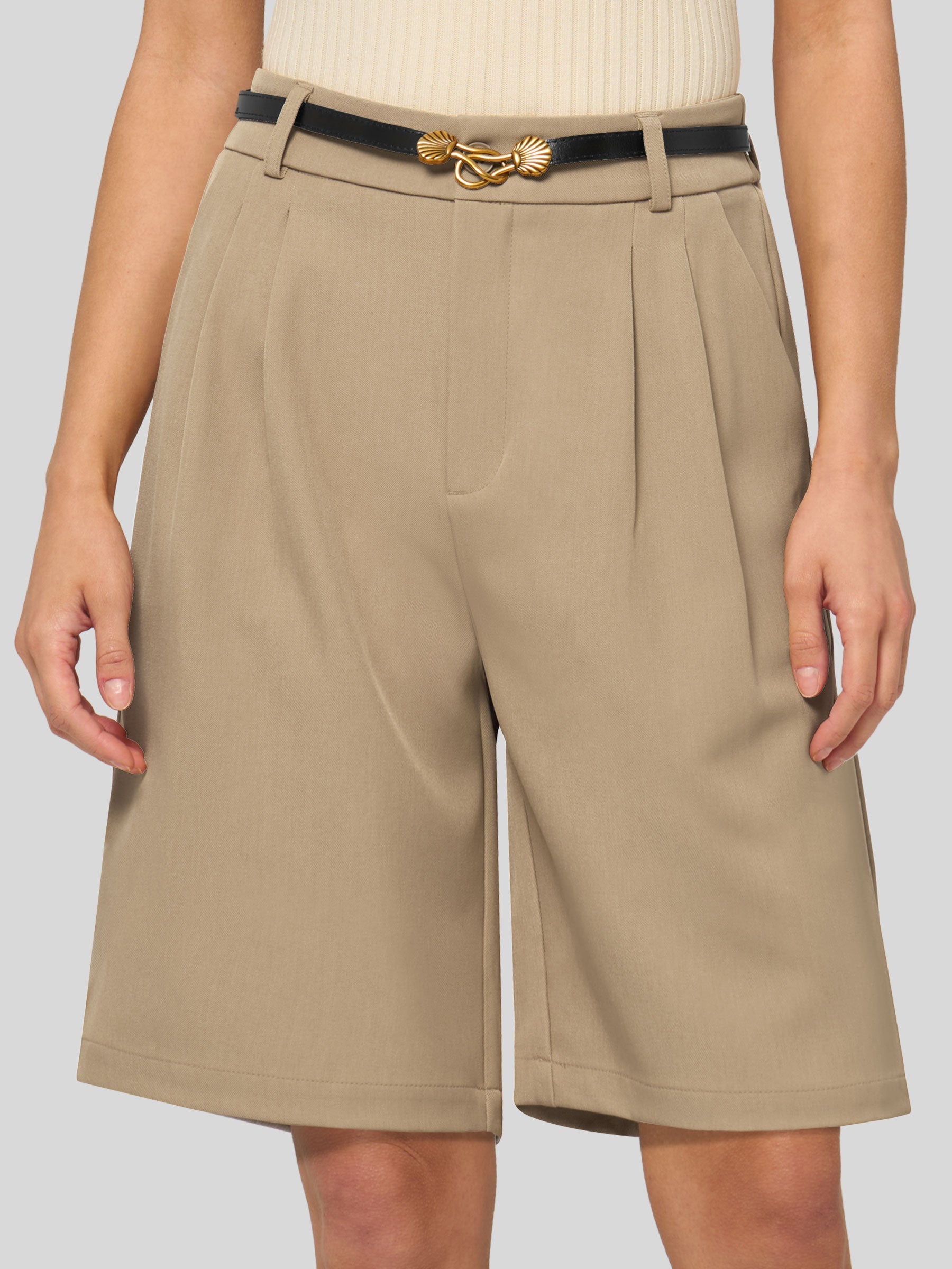 Women's Pleated Work Shorts