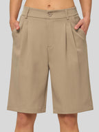 Women's Pleated Work Shorts