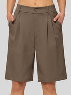 Women's Pleated Work Shorts
