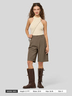 Women's Pleated Work Shorts