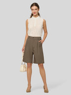 Women's Pleated Work Shorts