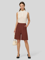 Women's Pleated Work Shorts