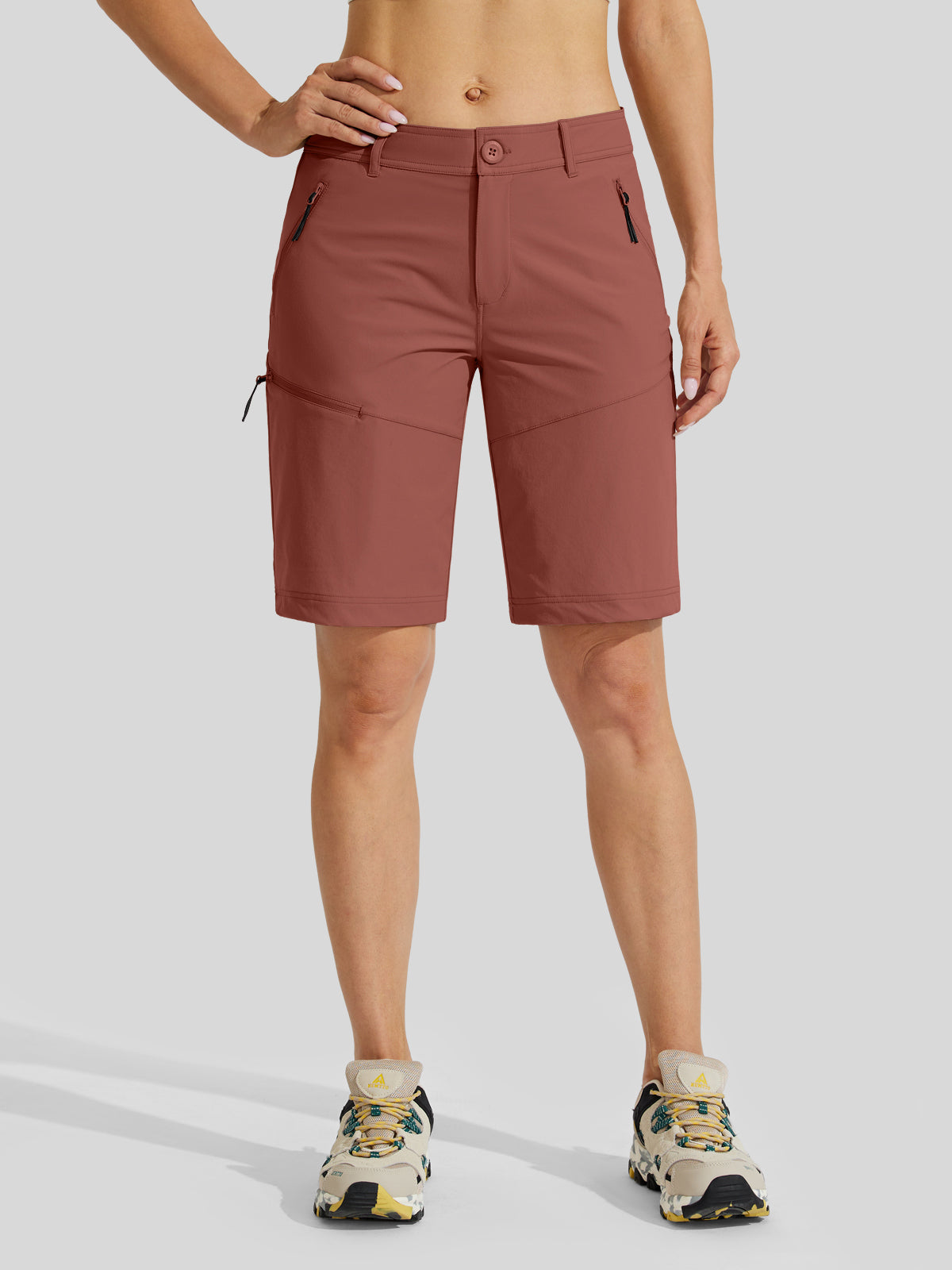 Women's Slim Leg Golf Shorts 10 Inch
