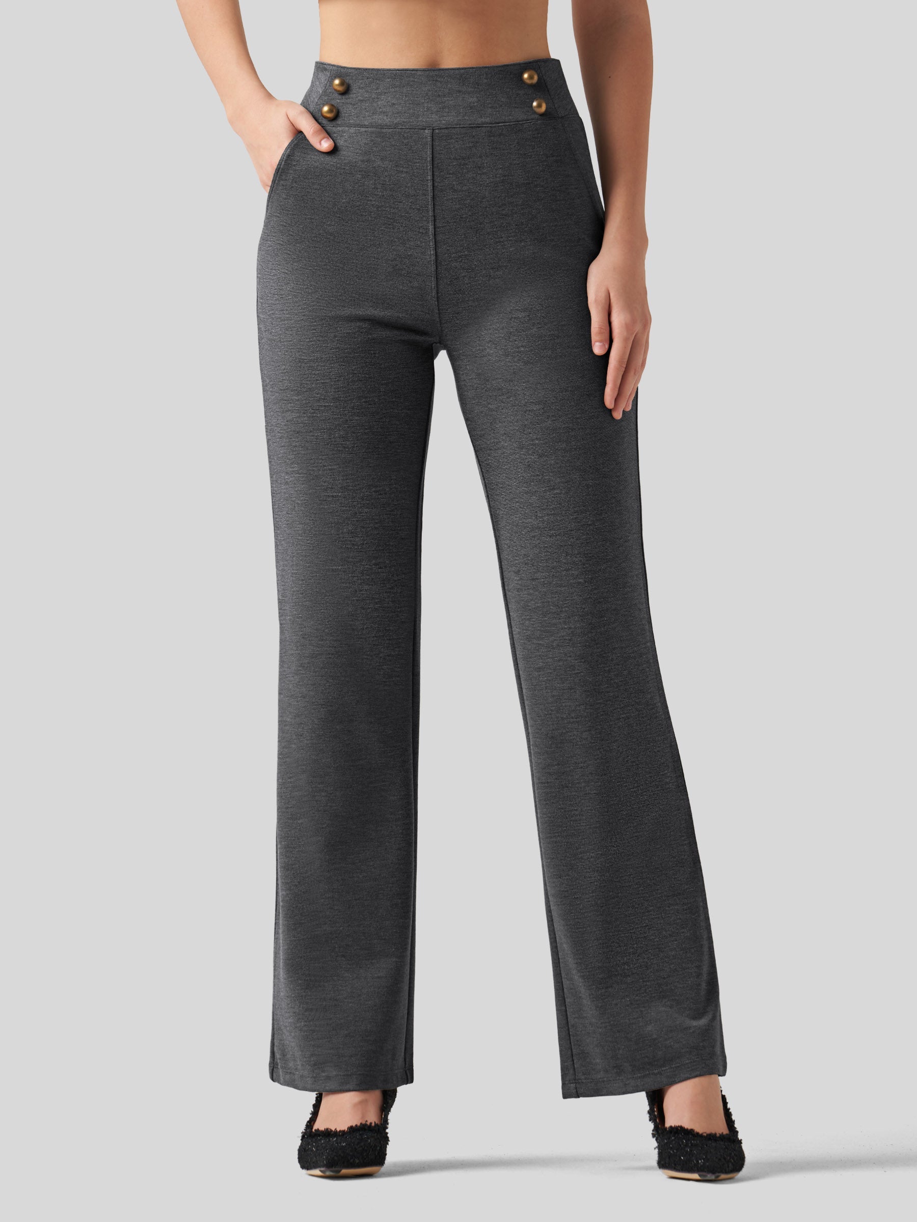 Women's Smooth Wide Leg Yoga Dress Pants