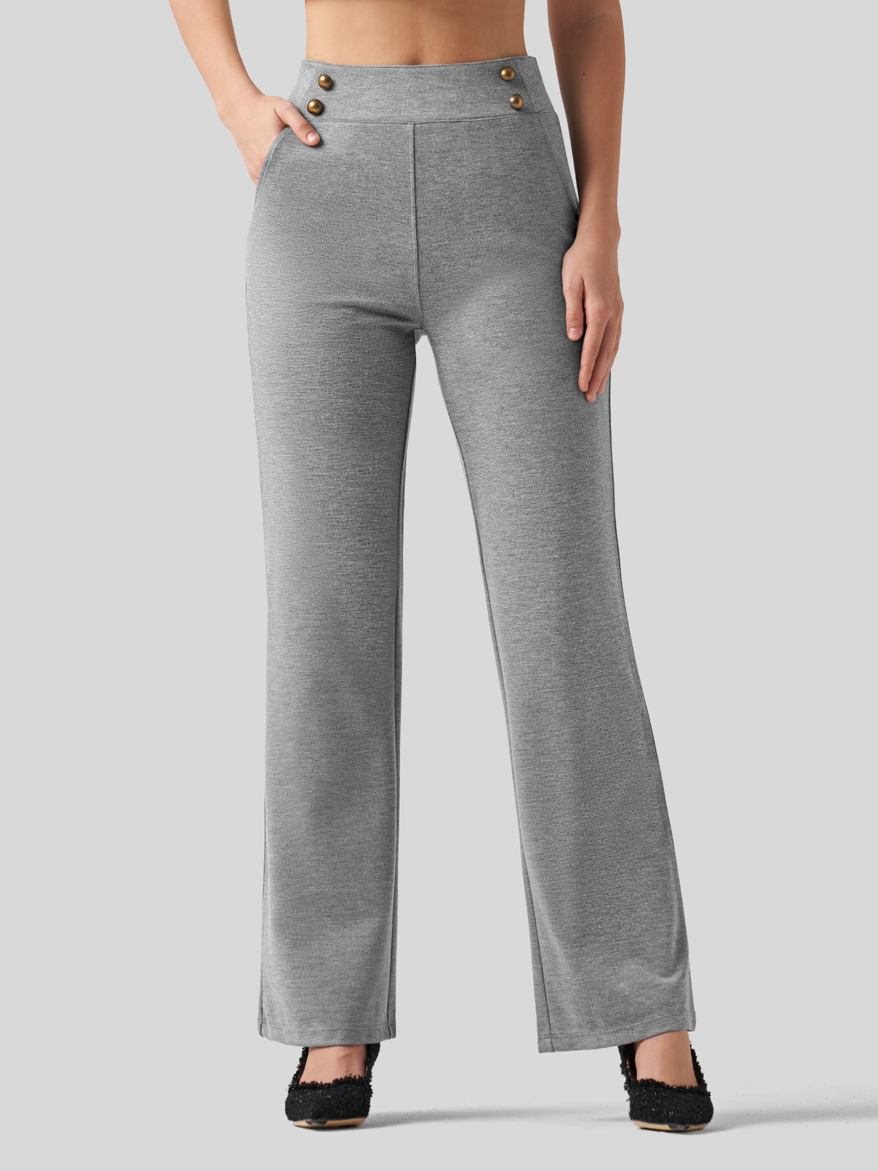 Women's Smooth Wide Leg Yoga Dress Pants