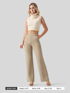 Women's Smooth Wide Leg Yoga Dress Pants