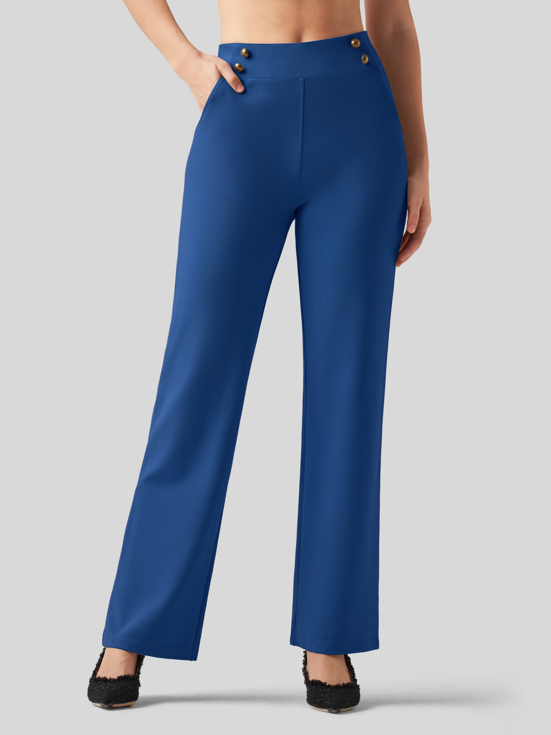 Women's Smooth Wide Leg Yoga Dress Pants