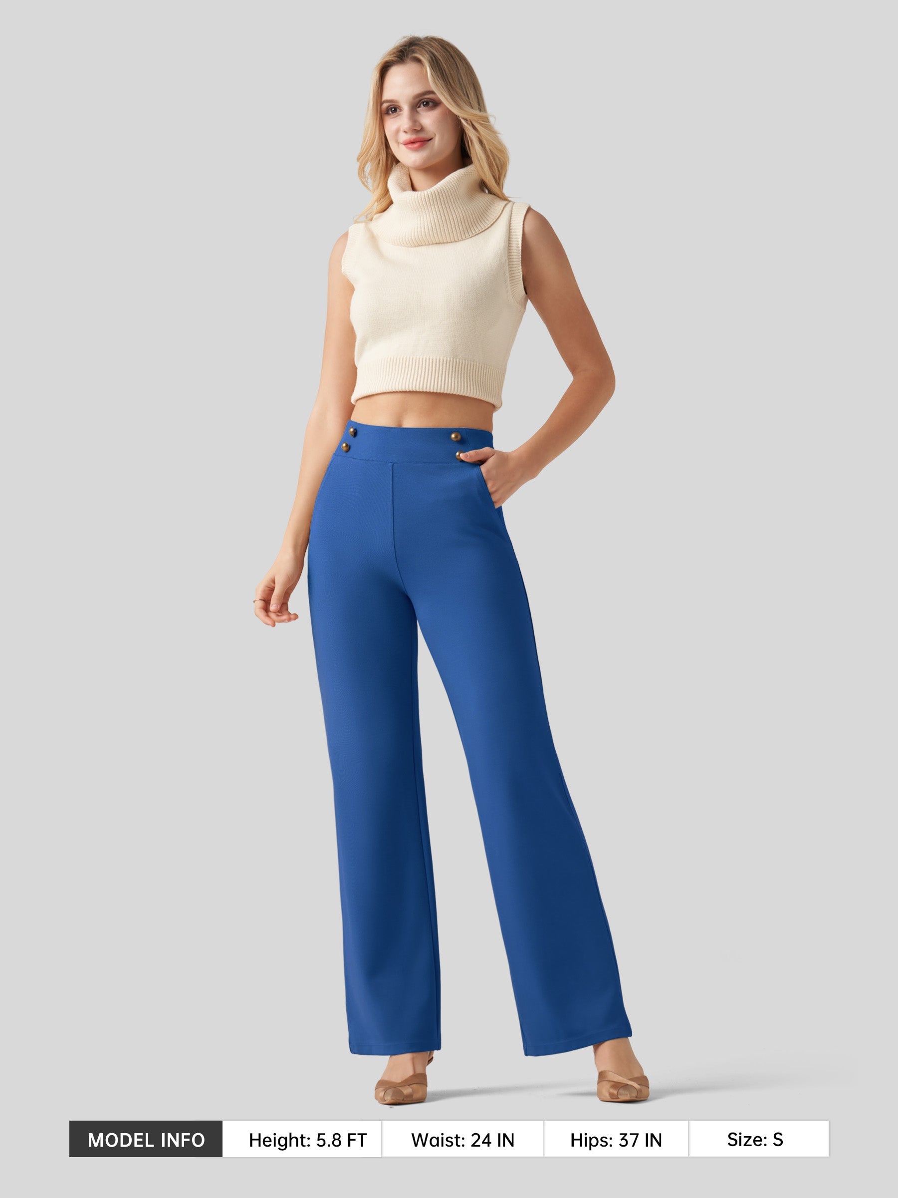 Women's Smooth Wide Leg Yoga Dress Pants