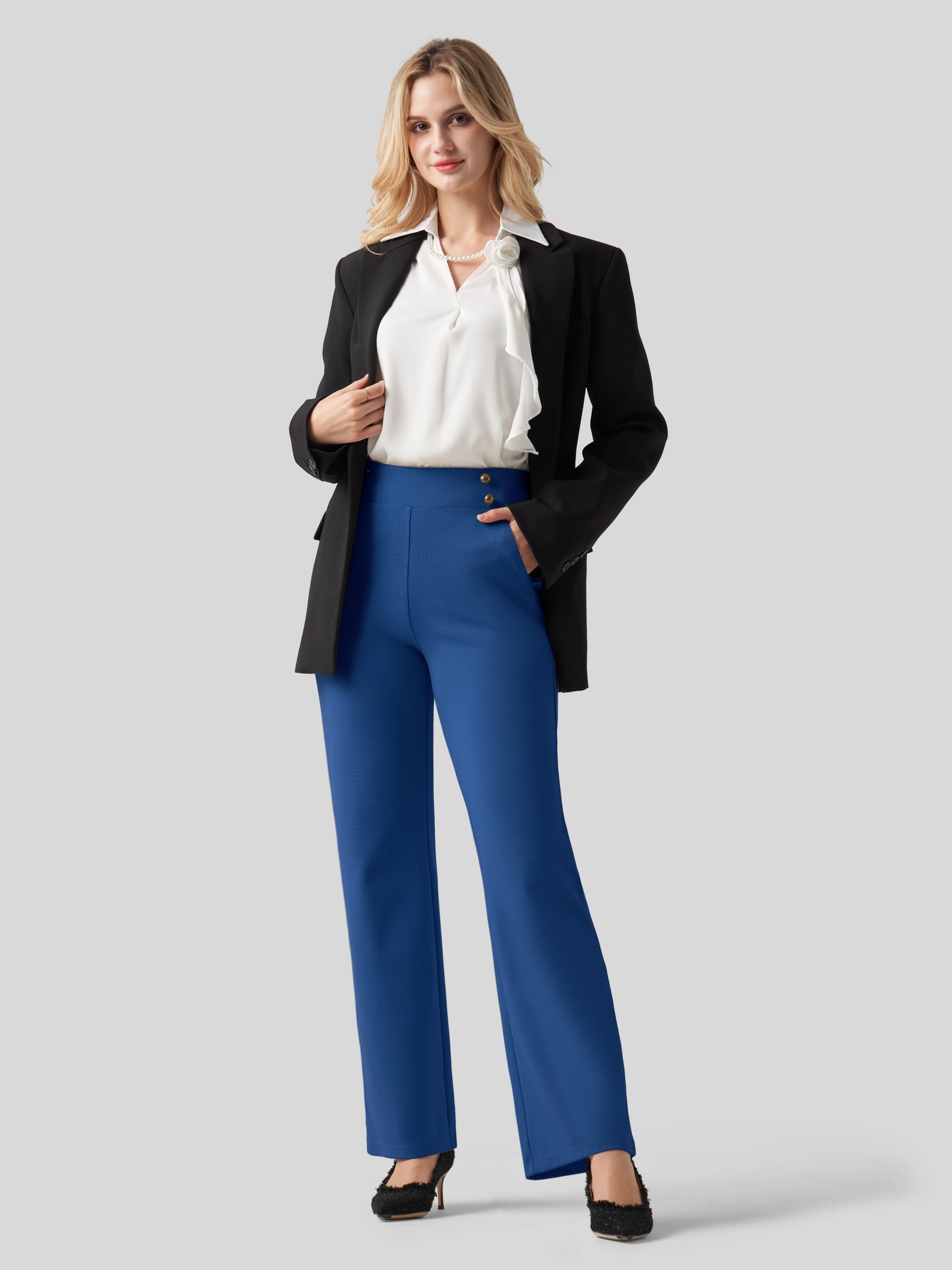 Women's Smooth Wide Leg Yoga Dress Pants