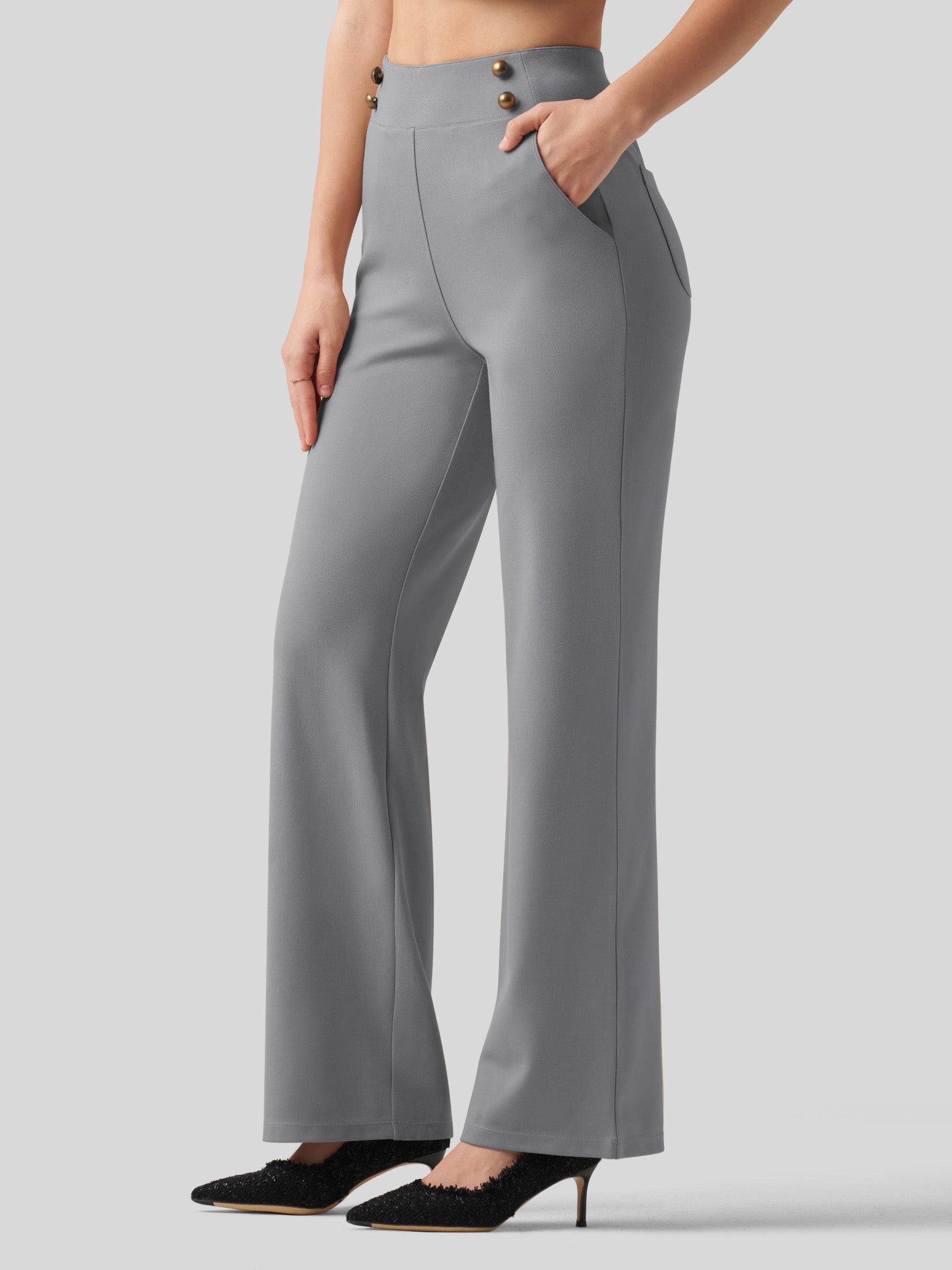 Women's Smooth Wide Leg Yoga Dress Pants