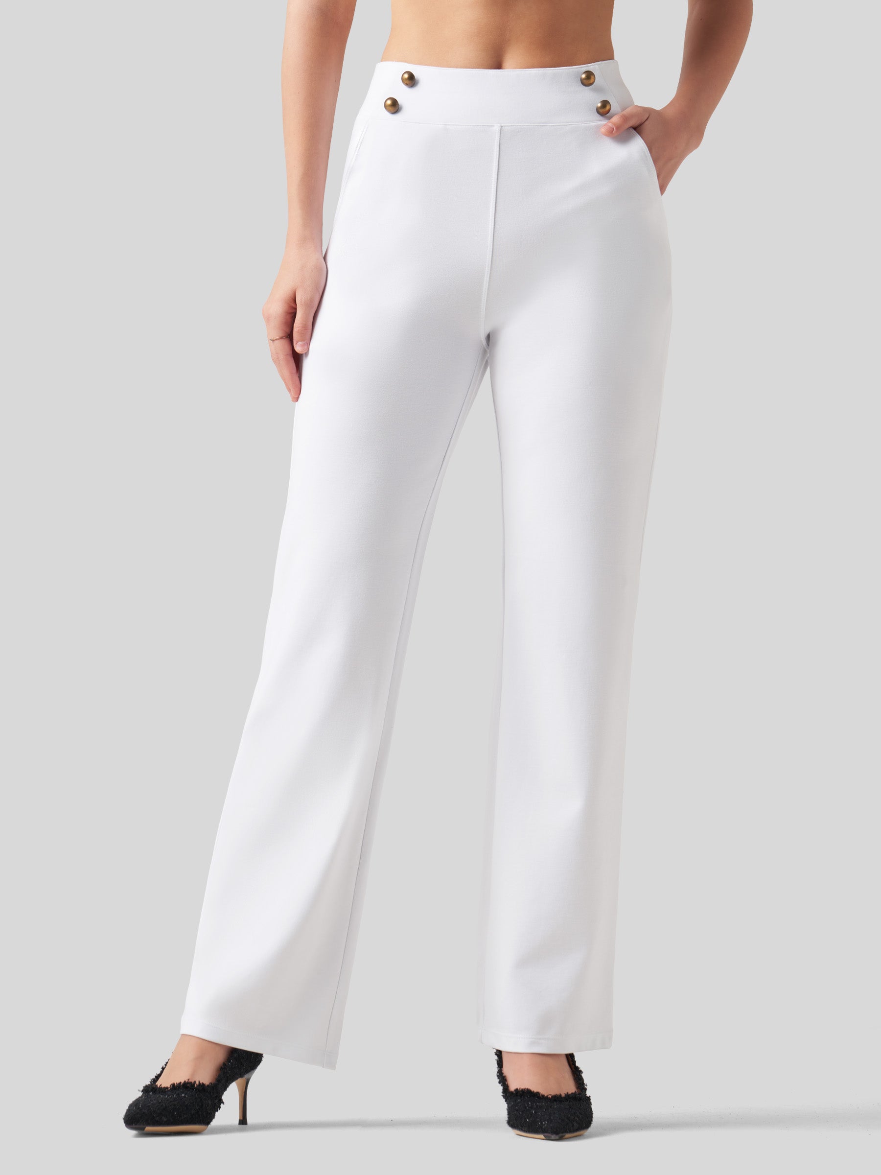 Women's Smooth Wide Leg Yoga Dress Pants