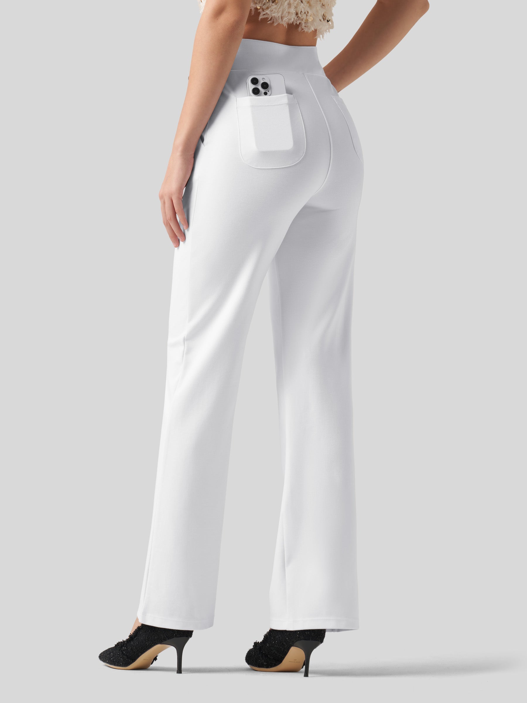 Women's Smooth Wide Leg Yoga Dress Pants