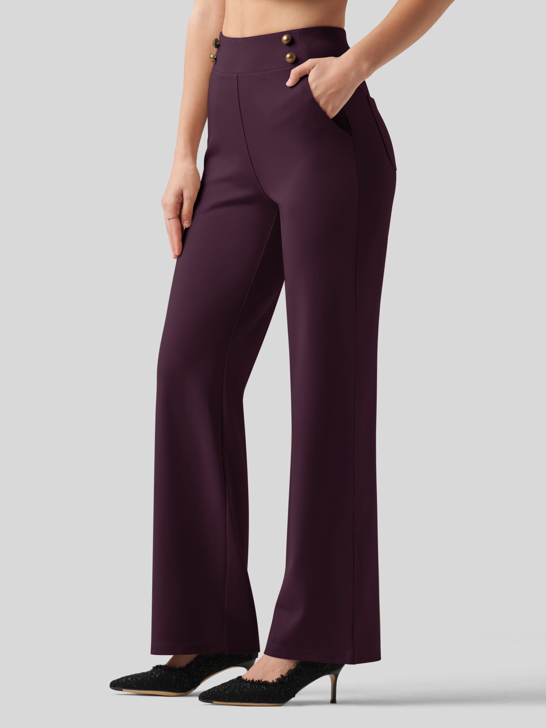 Women's Smooth Wide Leg Yoga Dress Pants