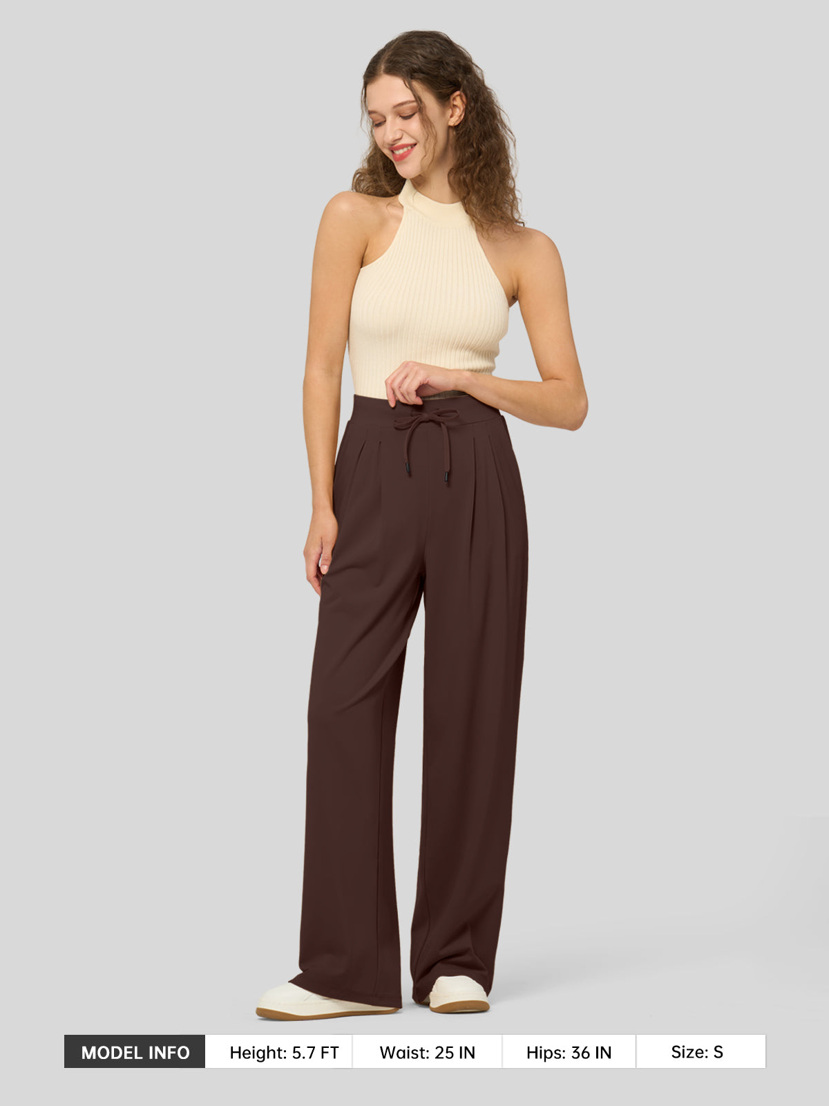 Women's Stretchy Wide Leg Slacks