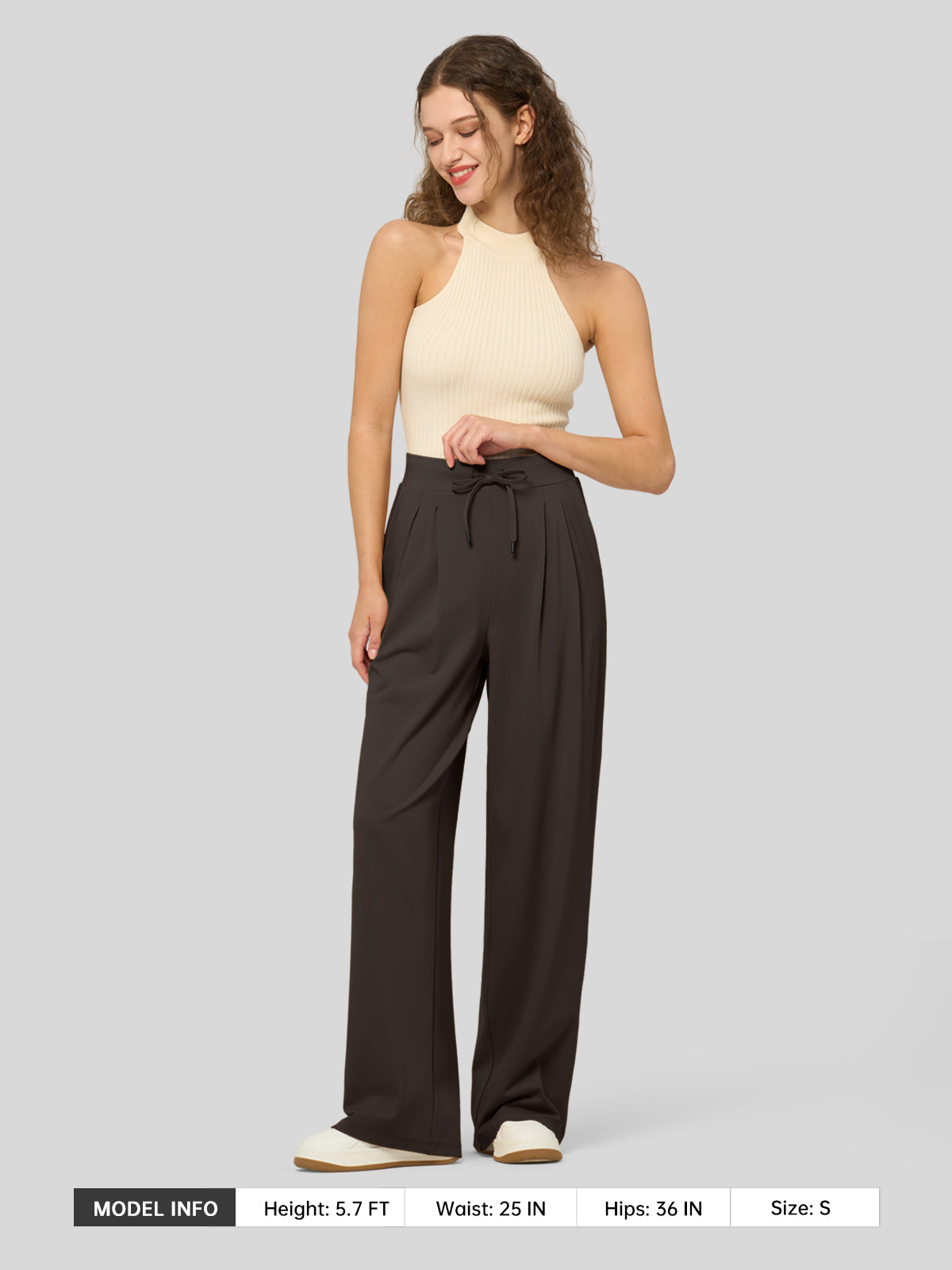Women's Stretchy Wide Leg Slacks