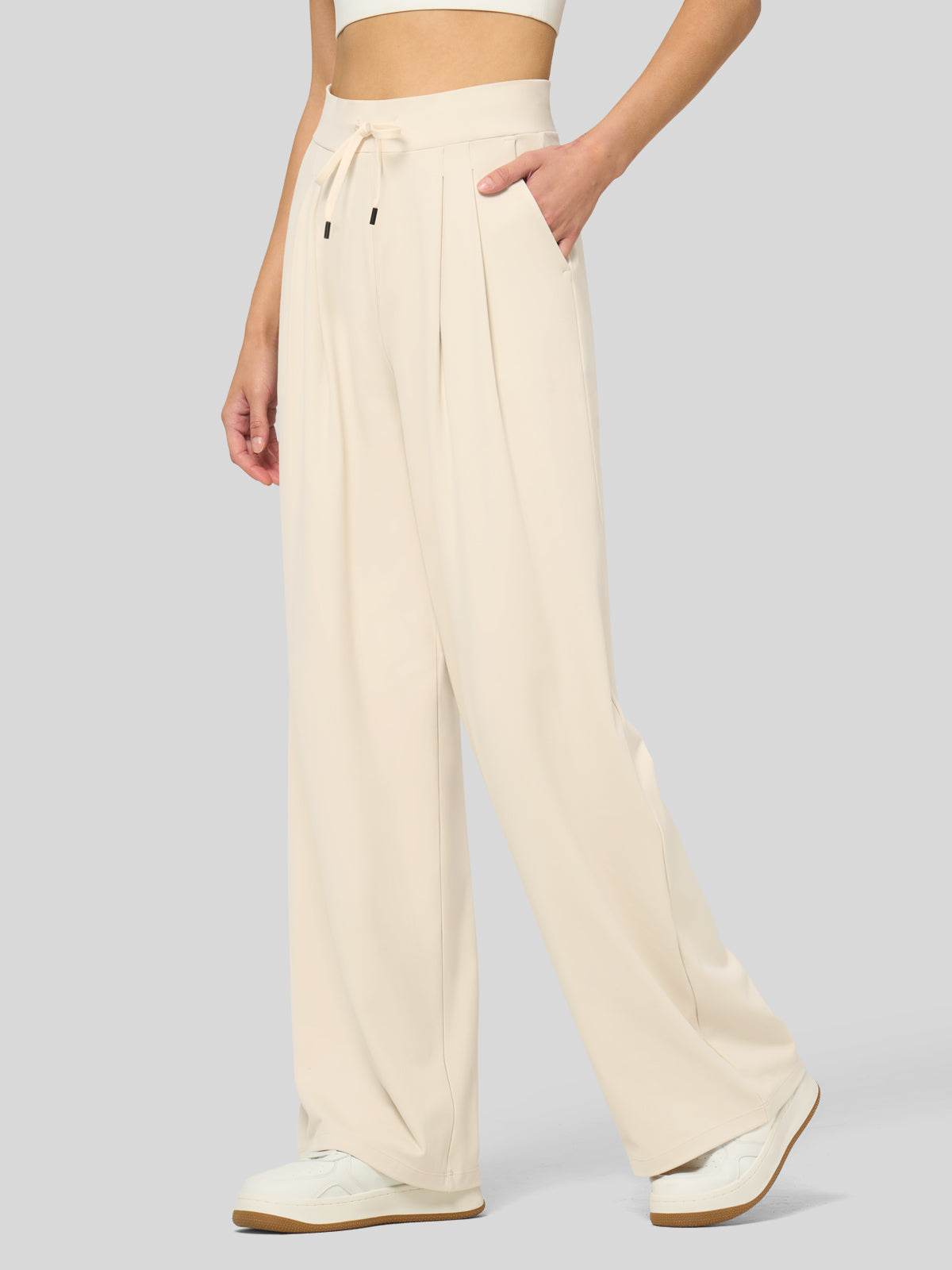 Women's Stretchy Wide Leg Slacks
