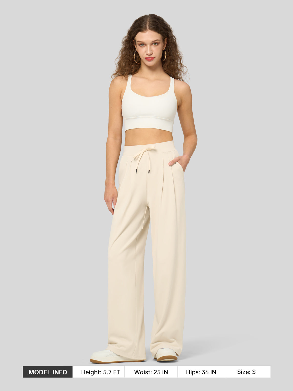 Women's Stretchy Wide Leg Slacks