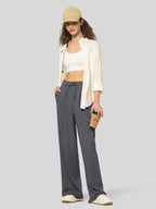 Women's Stretchy Wide Leg Slacks