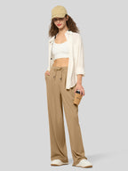 Women's Stretchy Wide Leg Slacks
